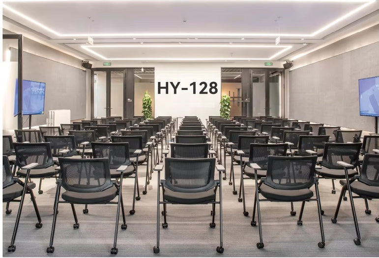 Space Saving Multifunctional Black Foldable Mesh Training Task Chair(HY128B)