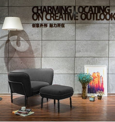 Stylish Fabric Armchair Grey NFS311