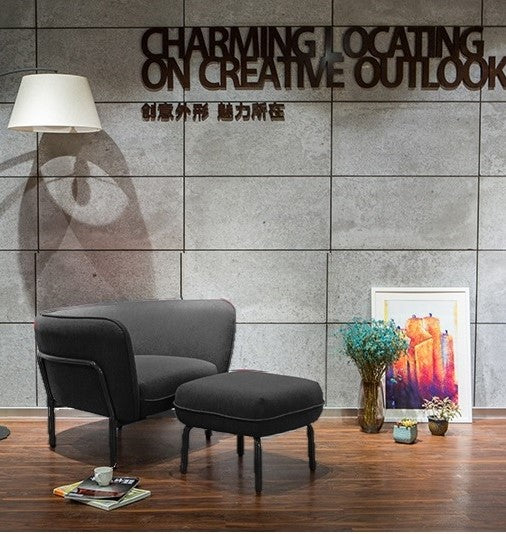 Stylish Fabric Armchair Grey NFS311