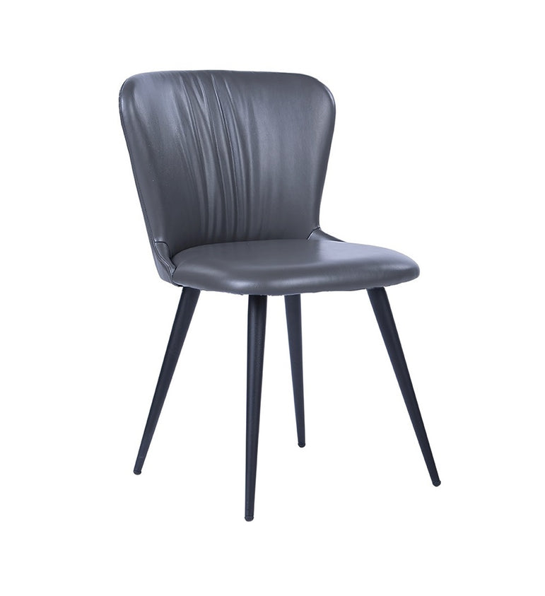 pu leather upholstered dining chair - 9163a1 grey