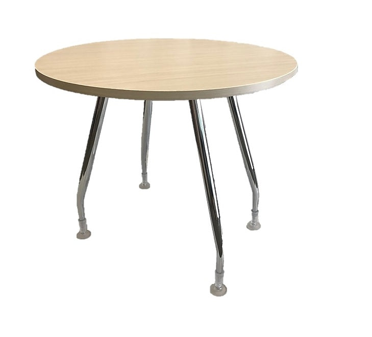 Round Discussion Table With Chrome Mono Legs Base
