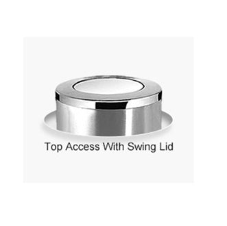 Round Stainless Steel Metal Waste Bin with Swing Lid (SN163Bin)