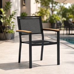Stackable Textylene Chair with Armrest (E1101)