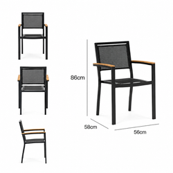Stackable Textylene Chair with Armrest (E1101)