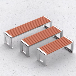 Harmony Outdoor Backless Composite Wood Garden Bench