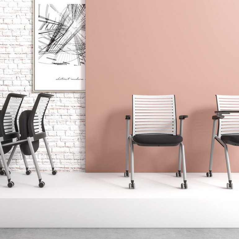 Foldable Training Armchair With Wheels (HY028B)