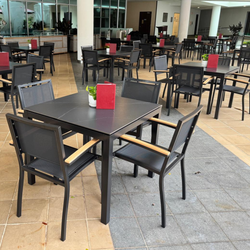 Stackable Textylene Chair with Armrest (E1101)