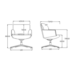 BELIE Mid Back PU Leather Chair