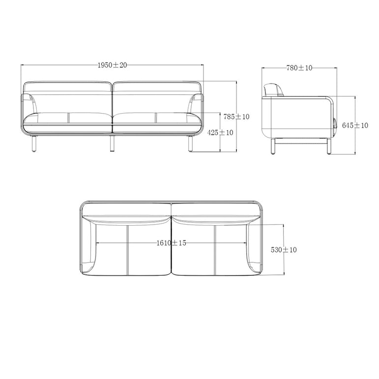 Circle Series Three Seater Sofa