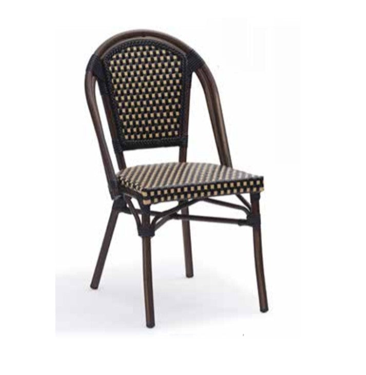 Nordic French Style Outdoor Rattan Bistro Dining Chair (NE6017)