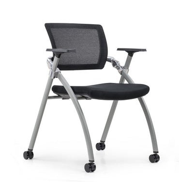 Foldable Training School Classroom Mesh Chair with Wheels – 1819B