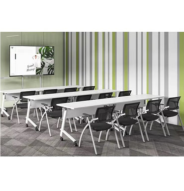 Foldable Training School Classroom Mesh Chair with Wheels – 1819B