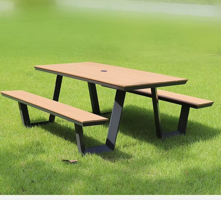 SERENE Outdoor Cast Aluminium Wood Plastic Composite Picnic Bench