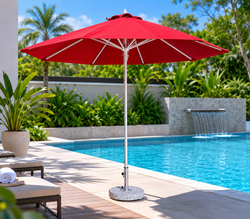 CORONA Outdoor Centre Post Aluminium Pole Garden Umbrella