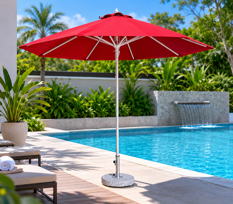 CORONA Outdoor Centre Post Aluminium Pole Garden Umbrella