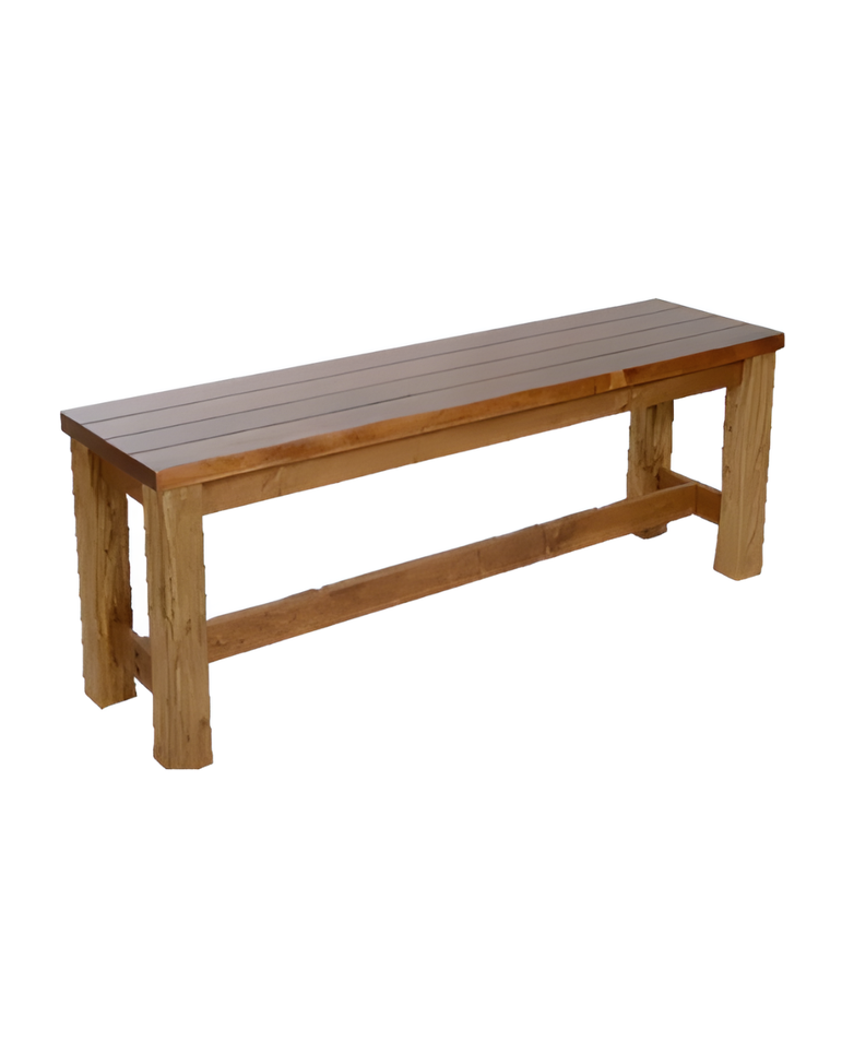 Solid Timber Backless Outdoor Bench