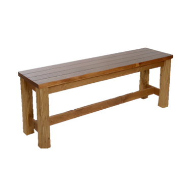 Solid Timber Backless Outdoor Bench