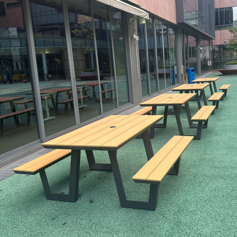 SERENE Outdoor Cast Aluminium Wood Plastic Composite Picnic Bench