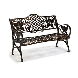 Vintage Outdoor Cast Aluminium Garden Bench