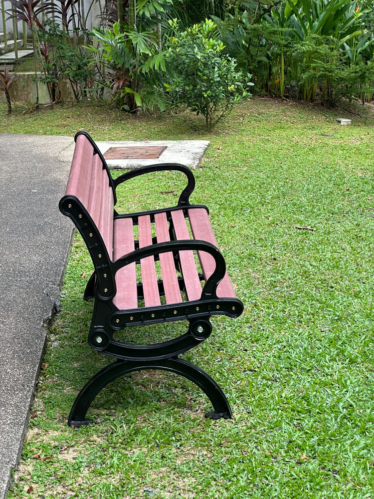 BIG 8 Outdoor Cast Iron Ends Wooden Garden Bench