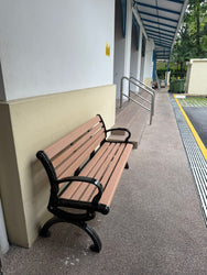 BIG 8 Outdoor Cast Iron Ends Wooden Garden Bench