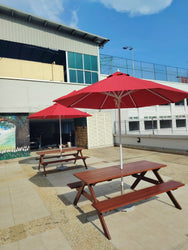 CORONA Outdoor Centre Post Aluminium Pole Garden Umbrella
