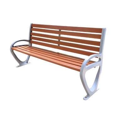 Aurora Outdoor Composite Wood Garden Bench