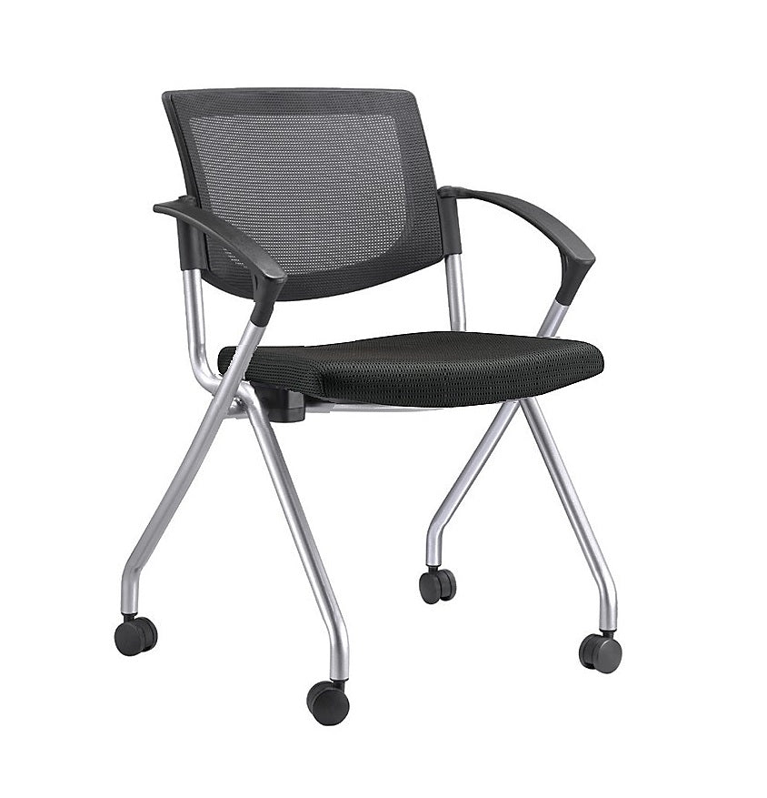 Foldable Training School Classroom Mesh Chair with Wheels – 1138A