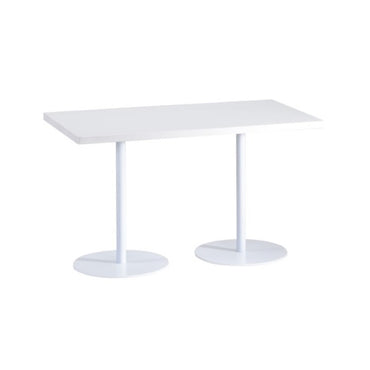 Low Collaborative Table With White Metal Base