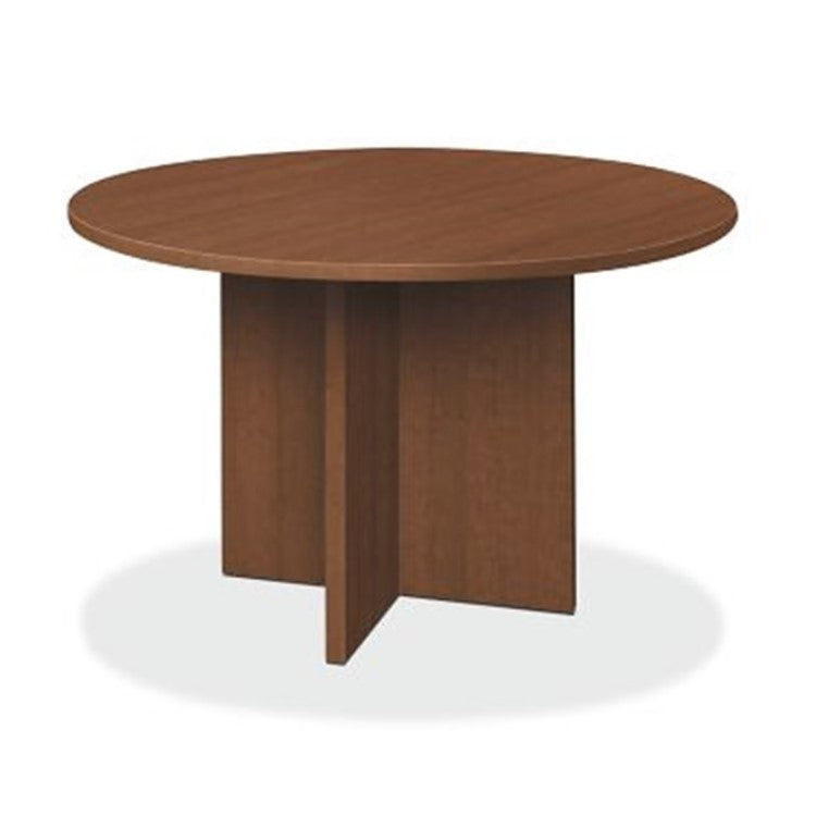 Round Discussion Table With Wooden Base
