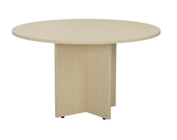 Round Discussion Table With Wooden Base