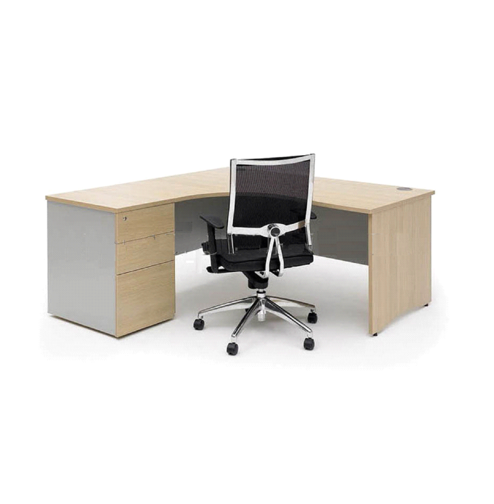 Panel Leg Office Table Executive Table With Wooden Leg Panel