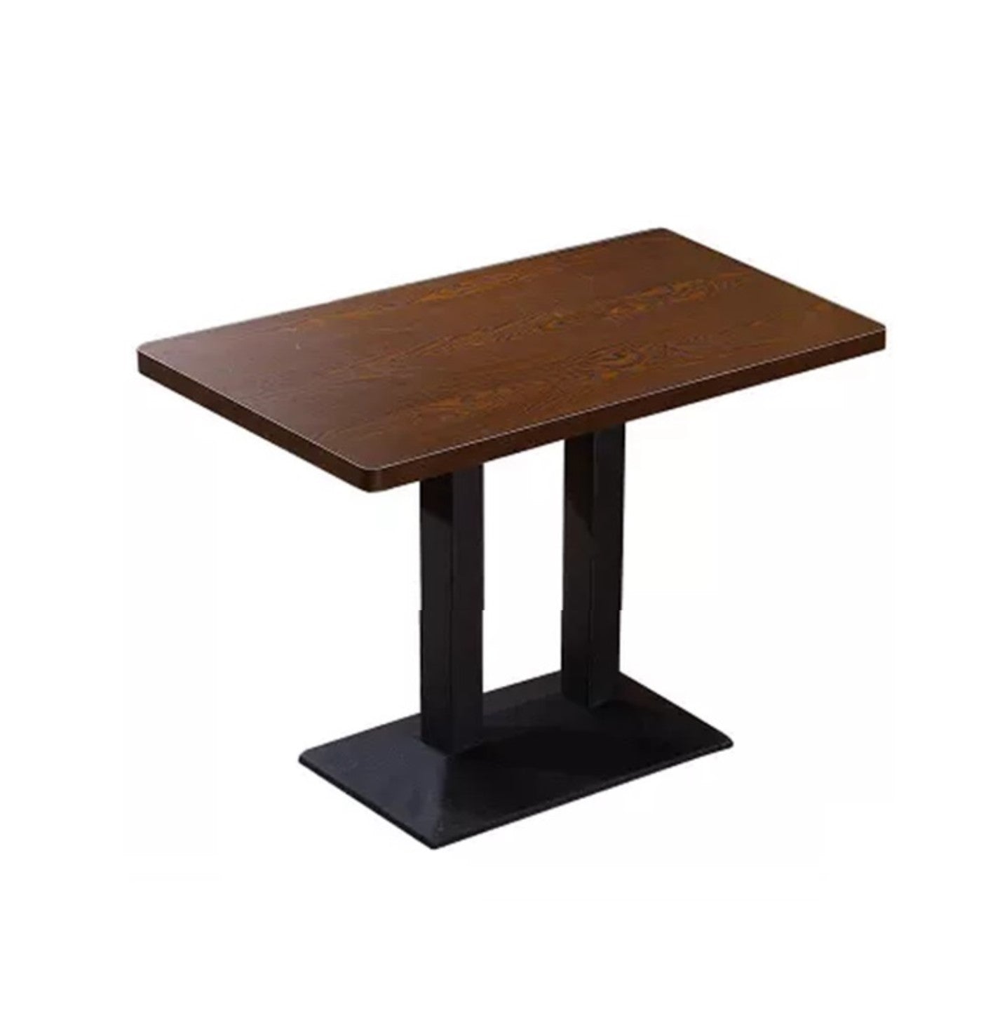 cafe table with double metal legs