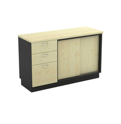 Wooden Cabinet – 2D/1F with Sliding Door Cabinet