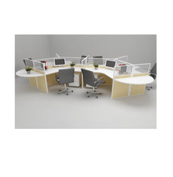 Office System Furniture – Cluster of 6 Workstations