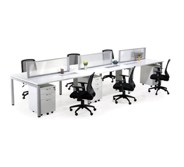 Office System Furniture – Cluster of 6 Workstations