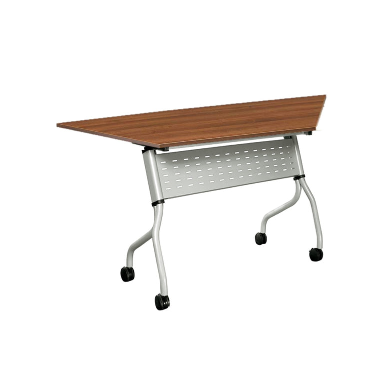 Foldable Training Table with Metal Modesty Panel – Trapezium shape