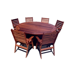 argyle140 jarrah round outdoor table