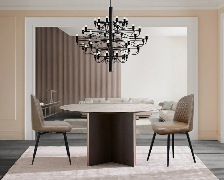 Sheldon Dining Chair – PU Leather Brown