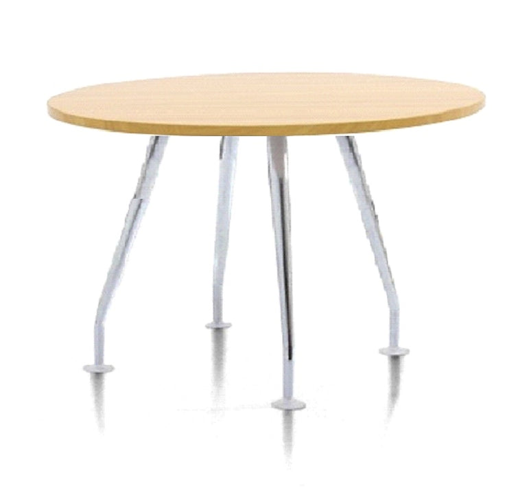 Round Discussion Table With Chrome Mono Legs Base